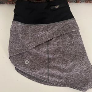grey speed up lululemon shorts size 6